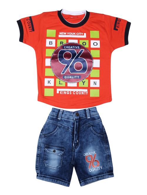 orange cotton shorts set - 16560509 - Standard Image - 0