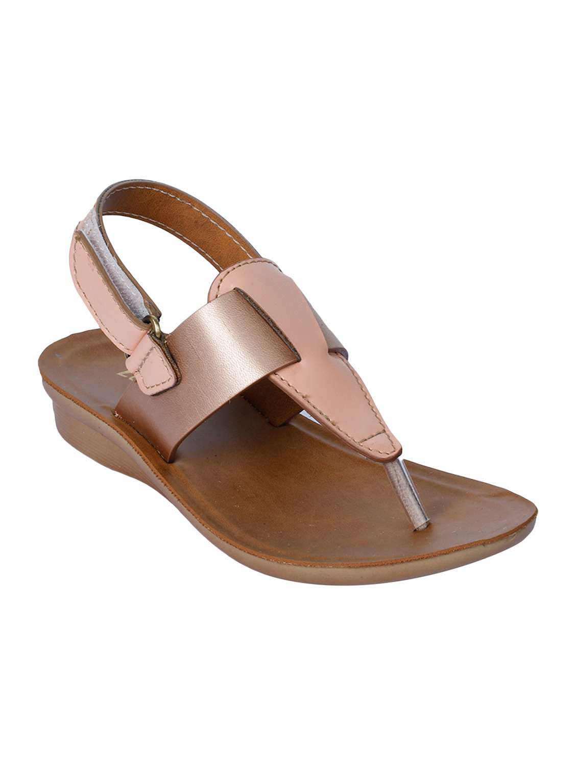 orange leatherette sandal