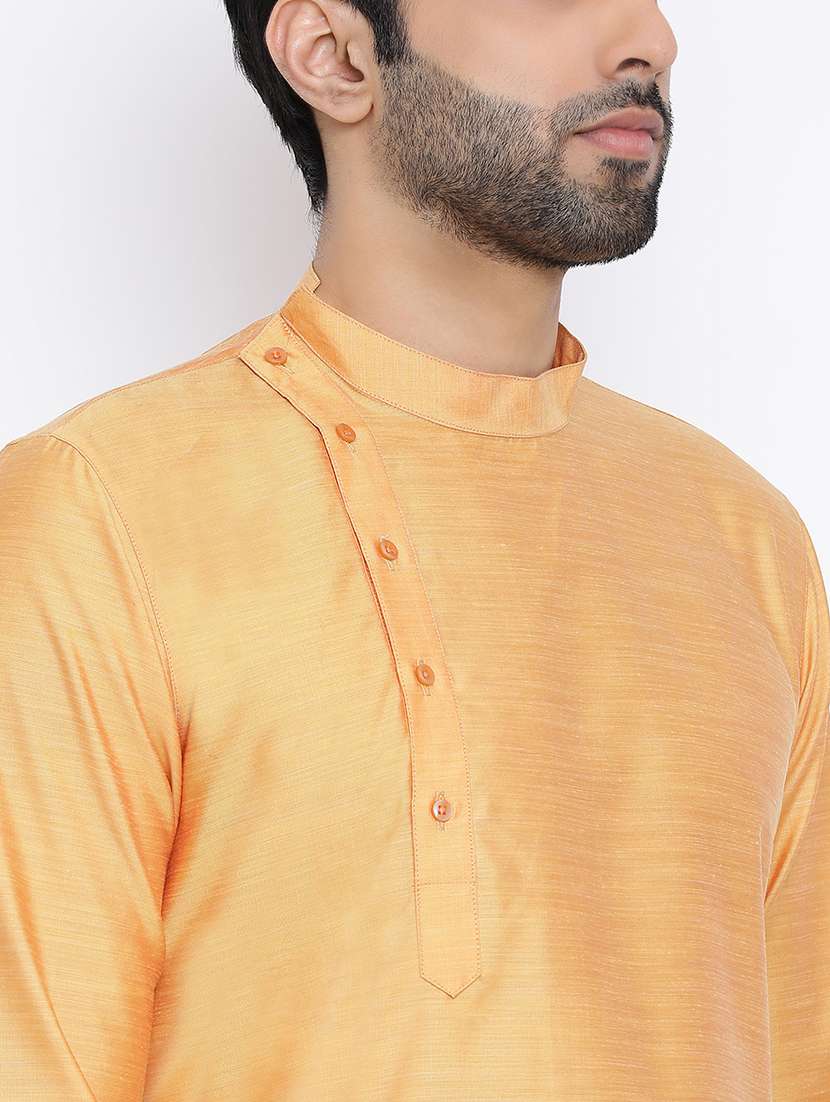 men solid kurta churidar ethnic wear set - 16562151 -  Standard Image - 3
