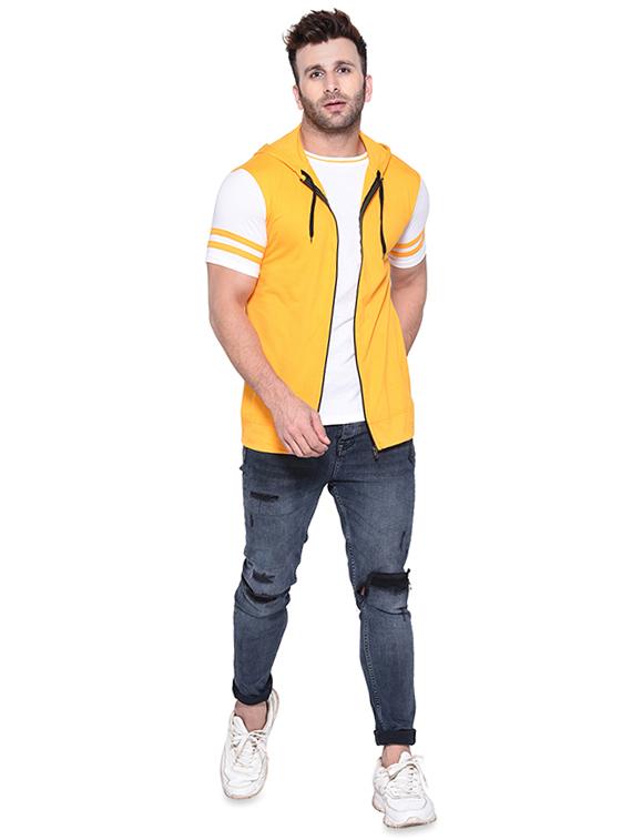 yellow color block t-shirt - 16562348 - Standard Image - 3