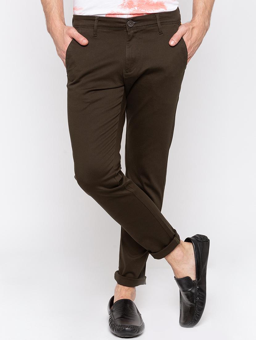 green solid chinos - 16562916 -  Zoom Image - 0