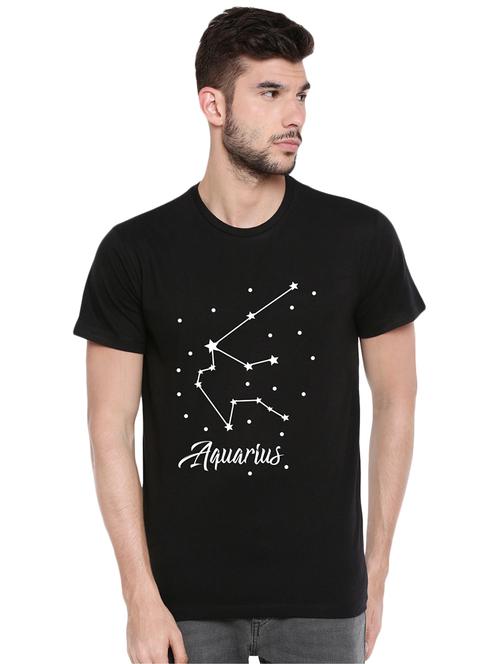 black chest print t-shirt - 16563291 - Standard Image - 0
