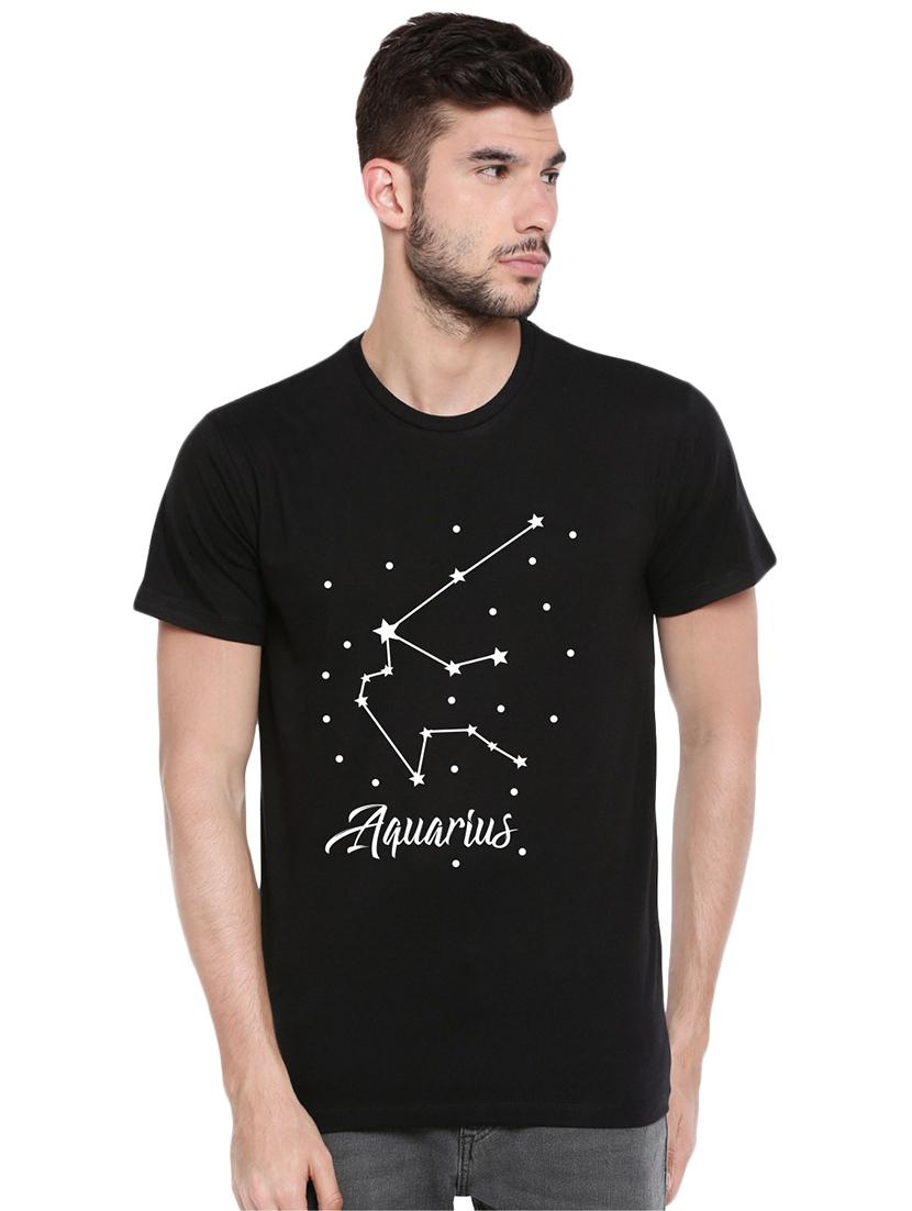 black chest print t-shirt - 16563291 -  Zoom Image - 0