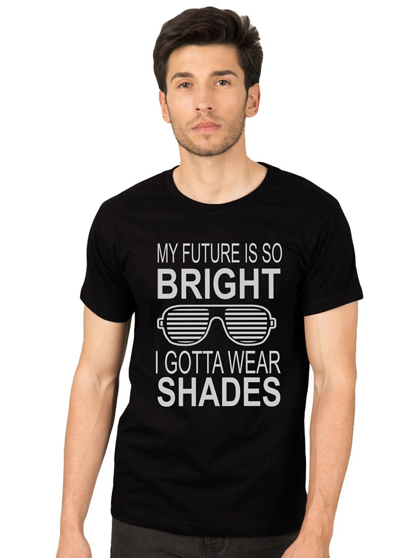 black typographic chest print t-shirt - 16563358 - Zoom Image - 0