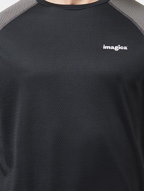 black solid raglan t-shirt - 16563828 - Standard Image - 3