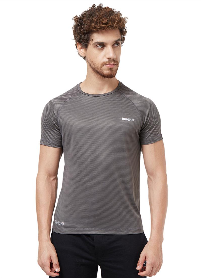 grey solid raglan t-shirt - 16563829 - Zoom Image - 0
