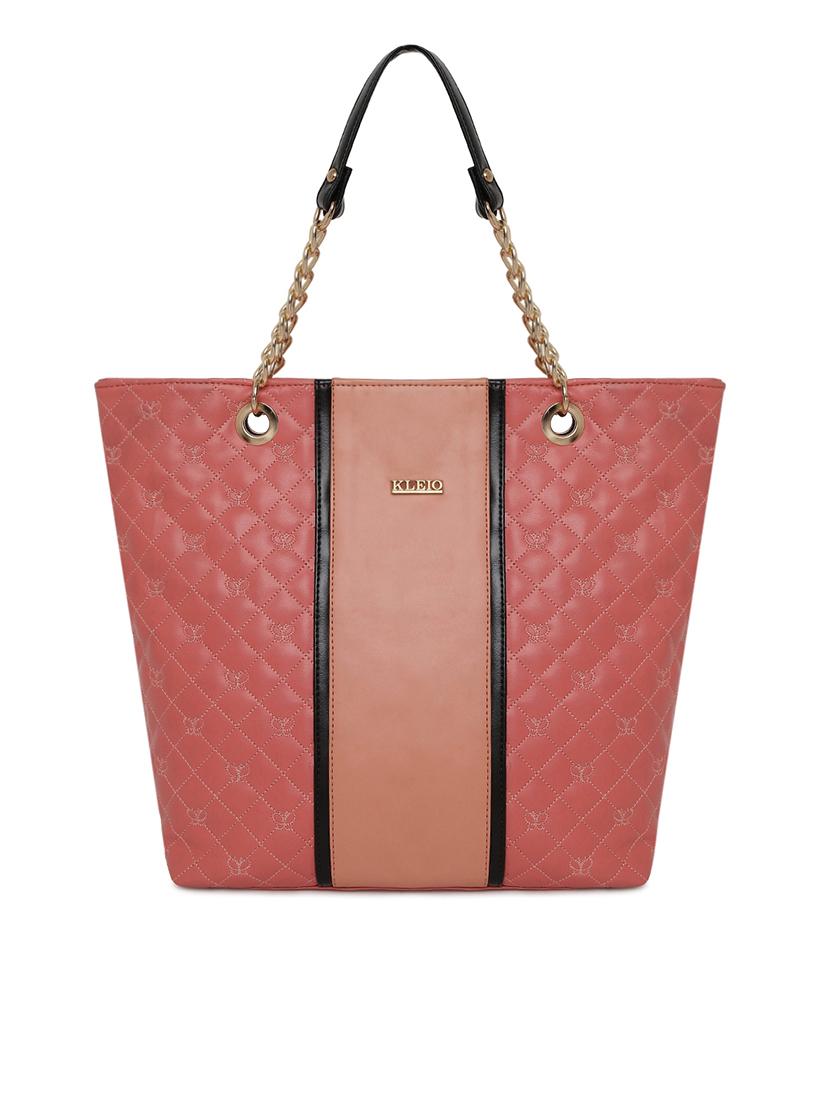 pink leatherette (pu) handbag - 16565605 - Zoom Image - 0
