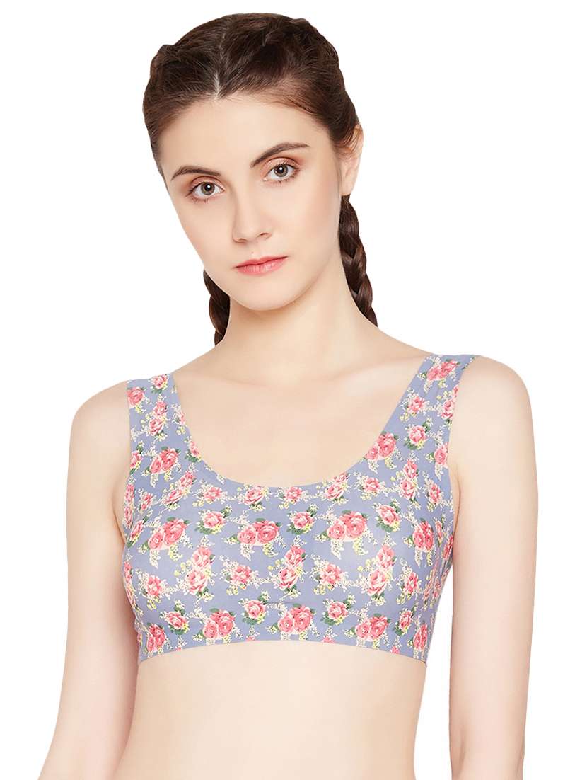 lightly padded floral sports bra - 16566912 -  Zoom Image - 0