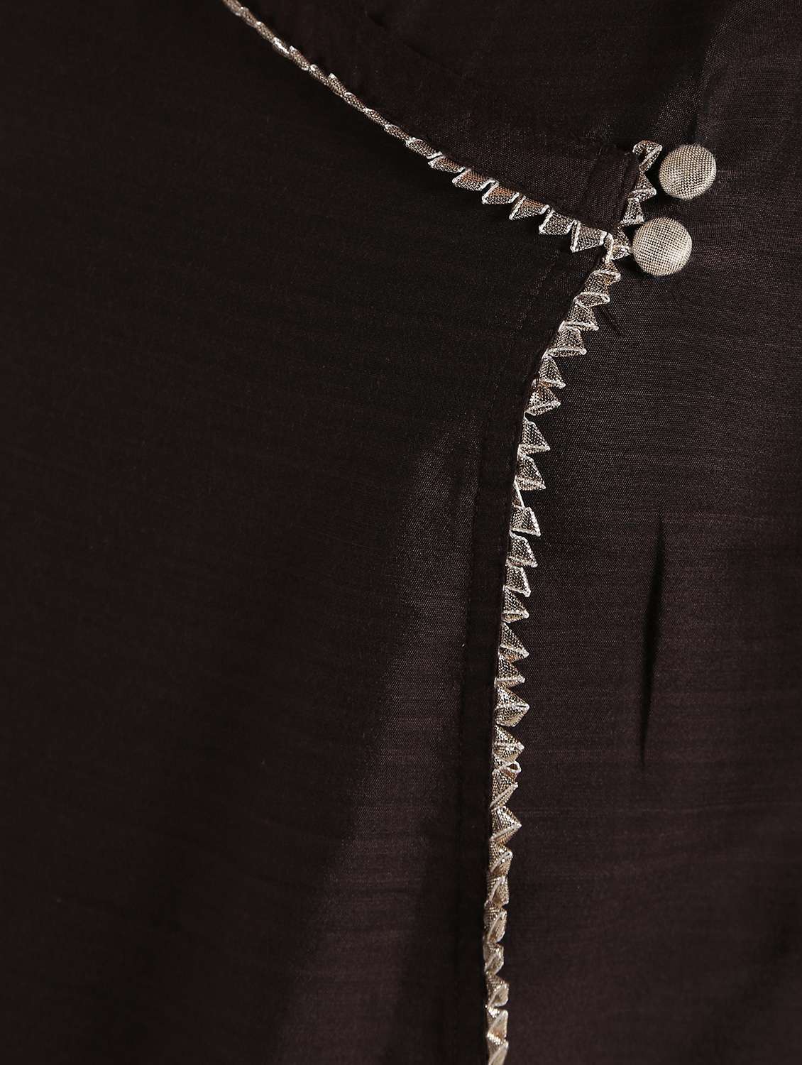 solid silk angrakha kurta - 16568801 -  Standard Image - 5