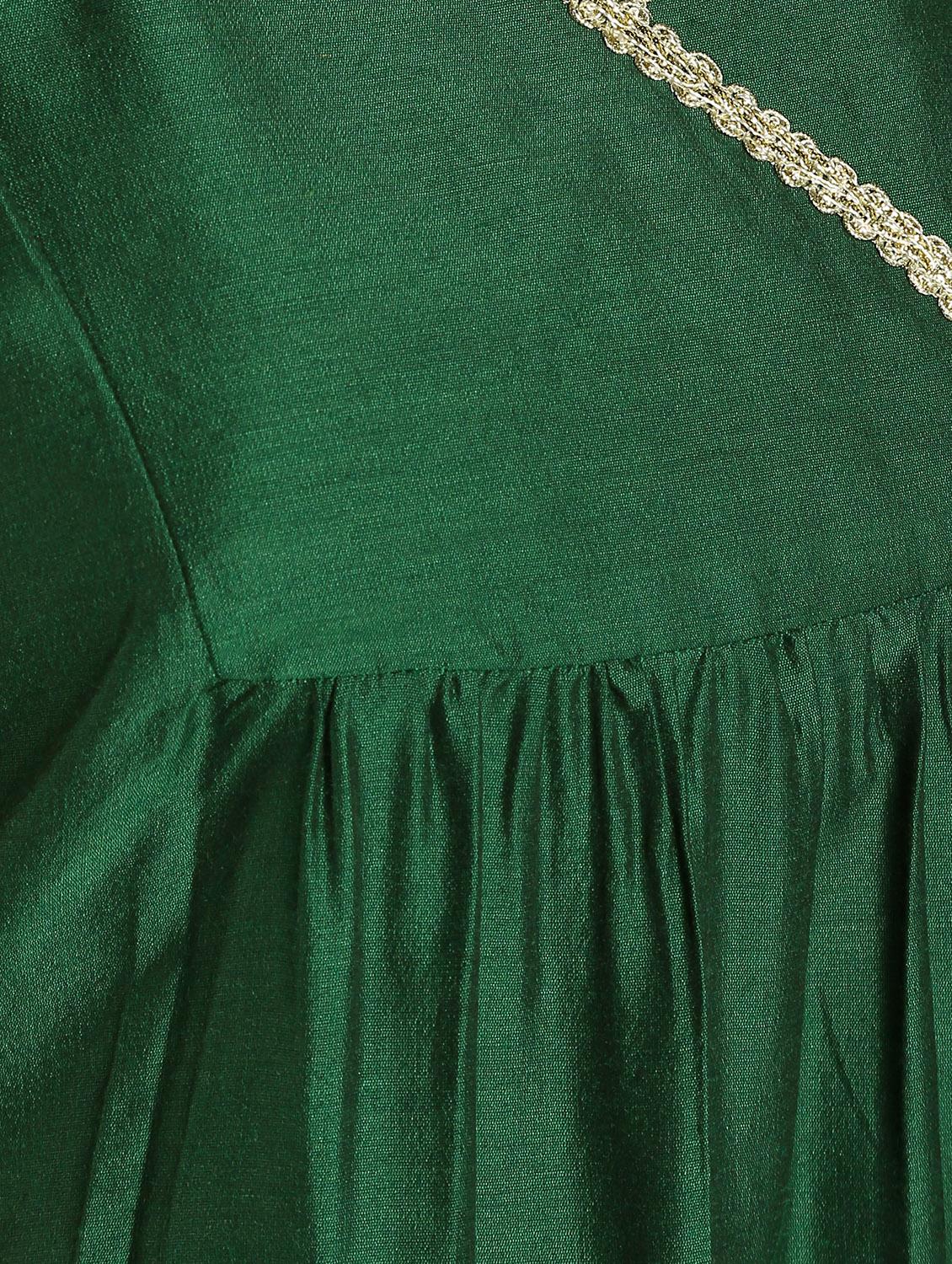 solid silk a-line kurta - 16568804 - Standard Image - 5