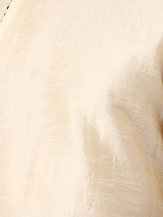 beige dupion solid long kurta - 16569496 - Standard Image - 3