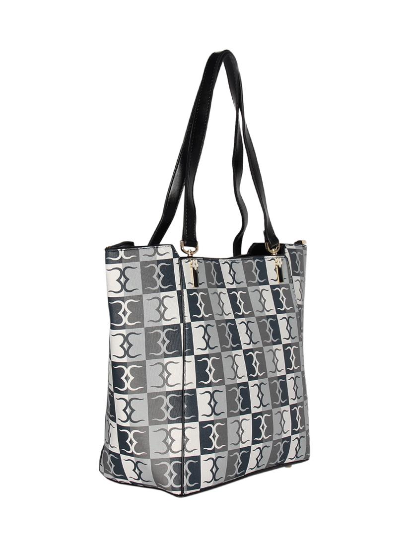multi colored leatherette (pu) regular tote - 16569800 - Standard Image - 3