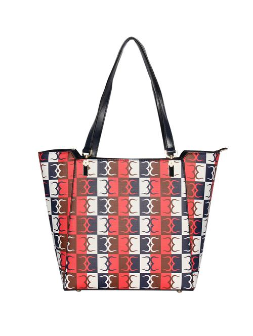 multi colored leatherette (pu) regular tote - 16569806 -  Standard Image - 0