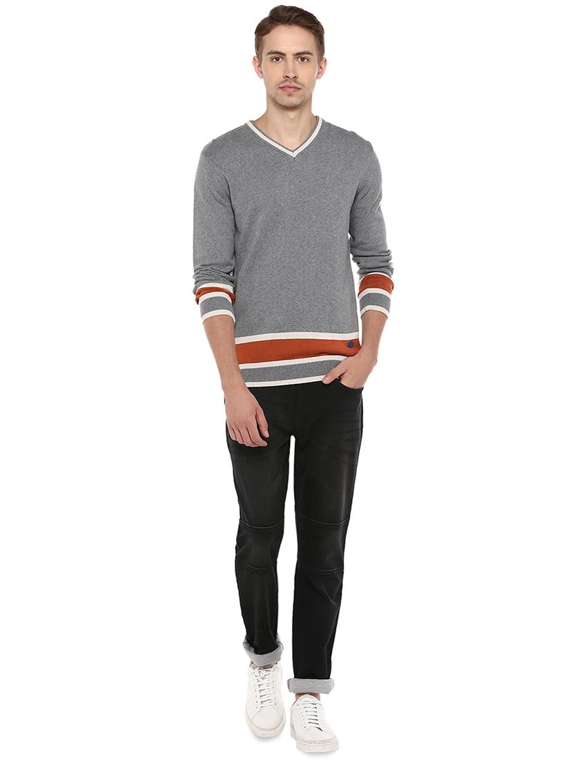 grey striped pullover - 16570196 - Standard Image - 3