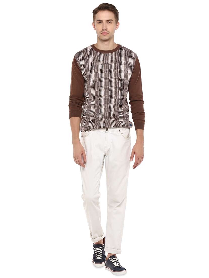 brown printed pullover - 16570199 -  Standard Image - 3