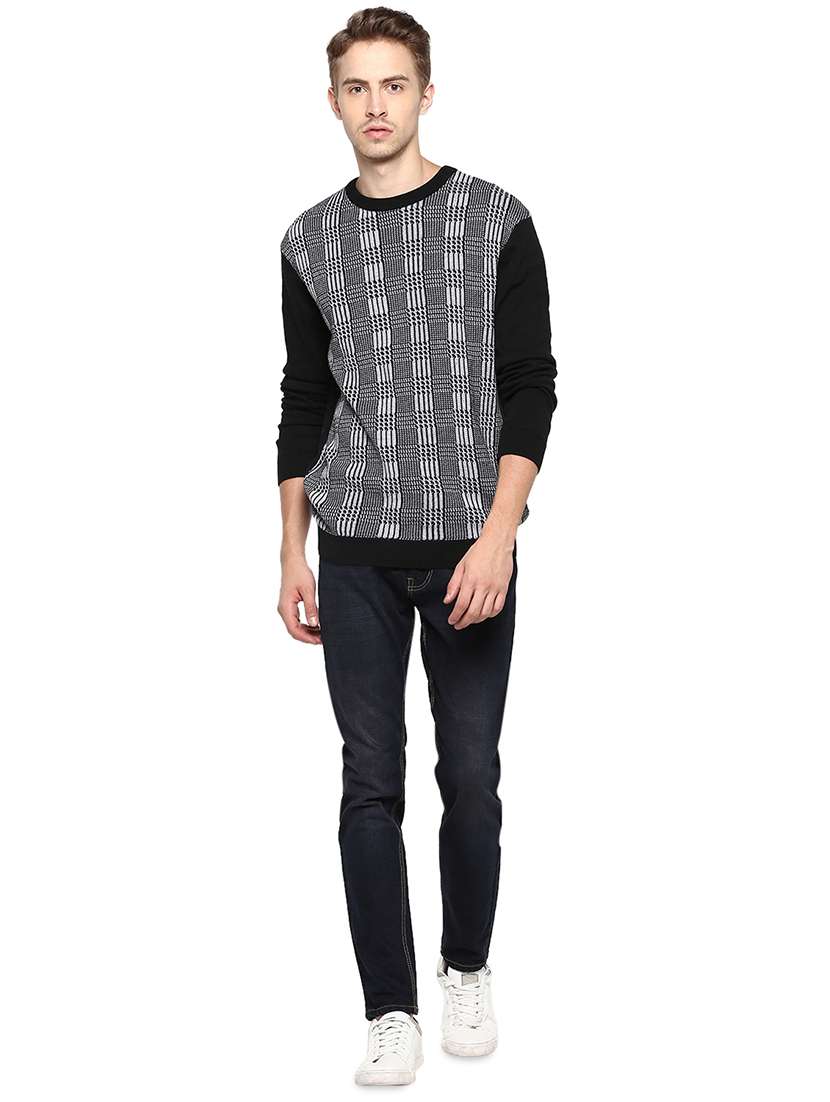 black printed pullover - 16570200 -  Standard Image - 3