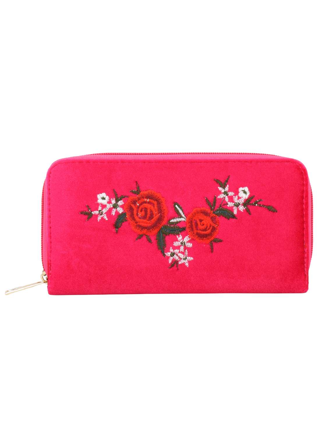 pink velvet wallet
