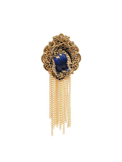 blue gold tone brooch - 16571779 - Standard Image - 0