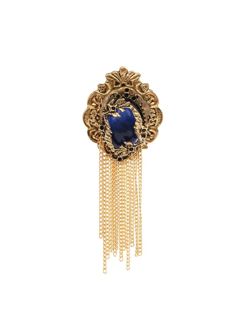 blue gold tone brooch - 16571779 - Zoom Image - 0