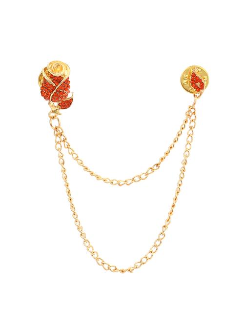 orange gold tone brooch - 16571799 - Standard Image - 0
