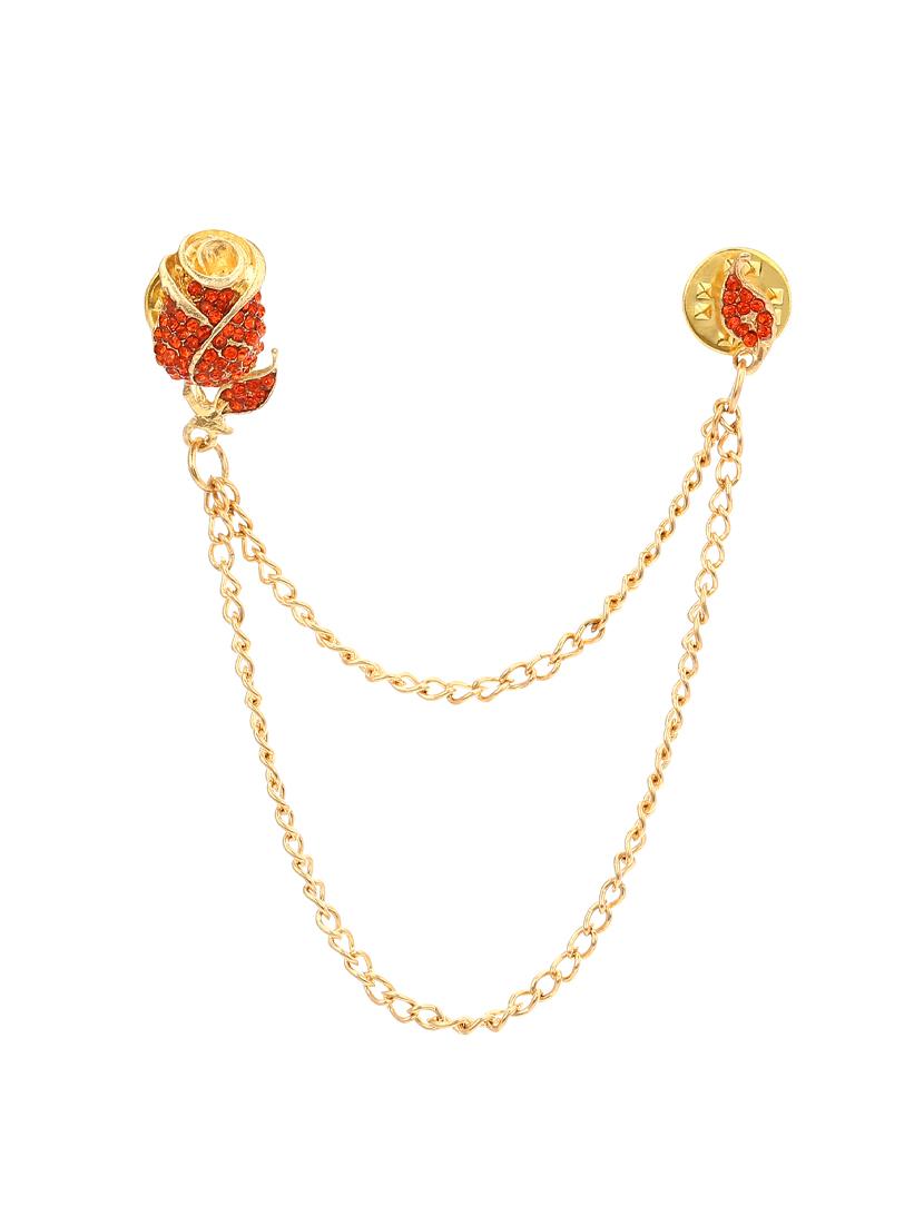 orange gold tone brooch - 16571799 - Zoom Image - 0