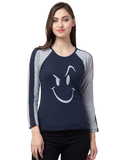 raglan sleeved graphic printed tee - 16573644 - Standard Image - 0