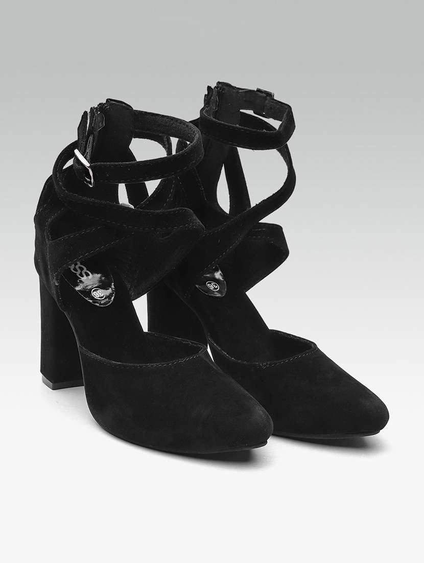sss black closed back sandals