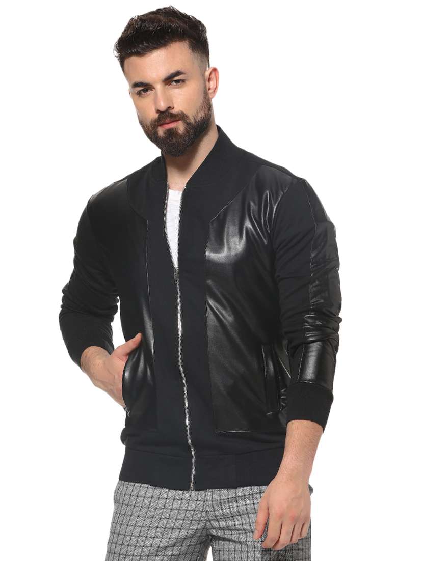black cotton casual jacket