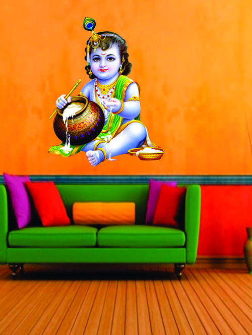 bal krishna wall sticker for living room - 16576364 - Standard Image - 0