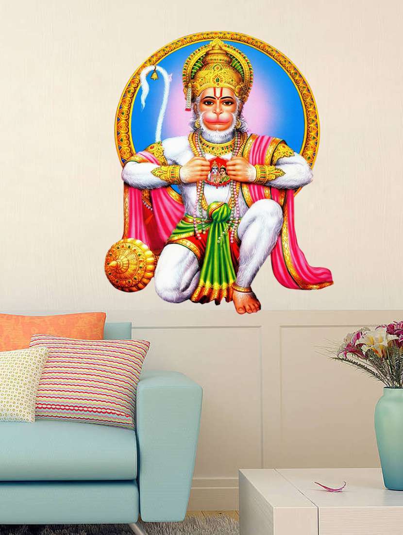Buy online Hanuman Ji Wall Sticker For Living Room from Wall Decor