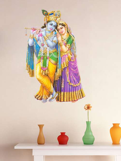 radha krishna wall sticker for living room - 16576404 - Standard Image - 0