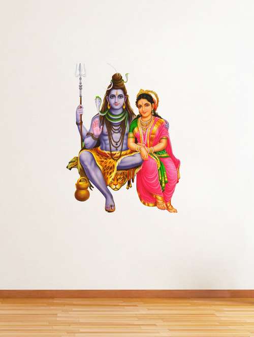shiv parvati wall sticker & decal - 16576407 - Standard Image - 0