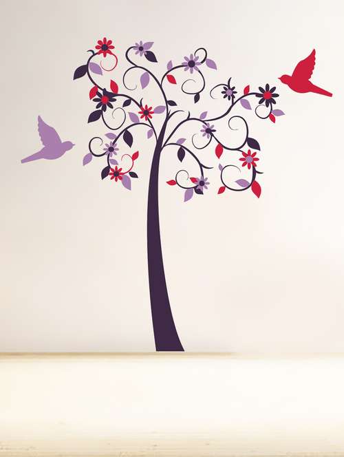 tree with birds wall sticker & decal   - 16576426 -  Standard Image - 0