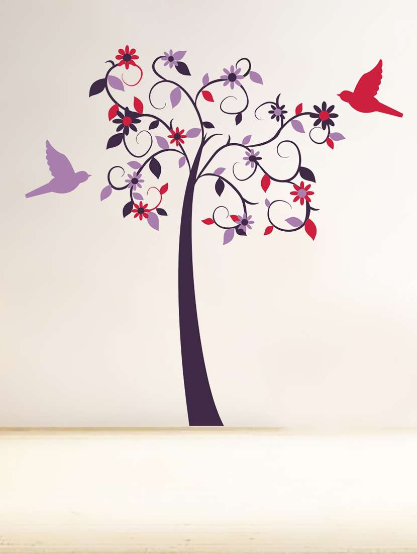 tree with birds wall sticker & decal   - 16576426 -  Zoom Image - 0