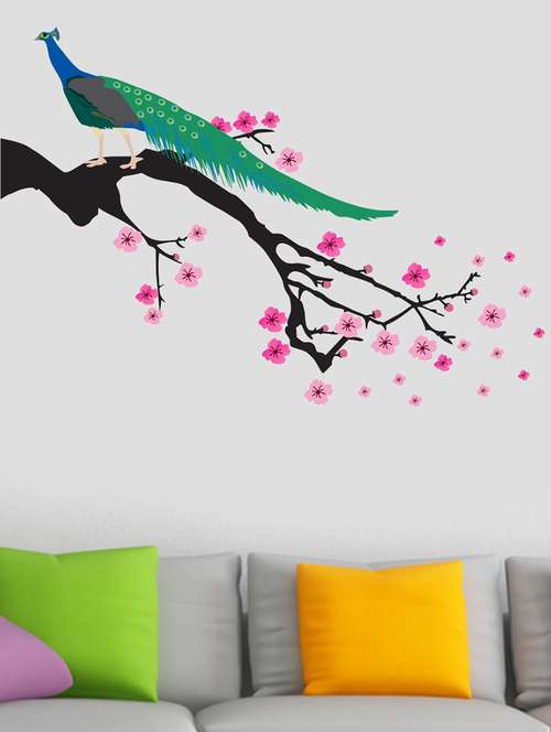 tree with peacock wall sticker & decal  - 16576430 -  Standard Image - 0
