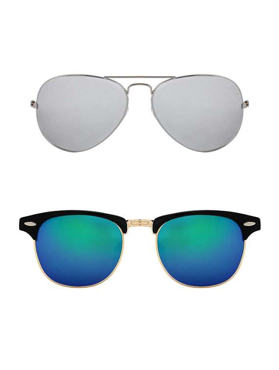 royalmede set of 2 aviator & clubmaster sunglasses