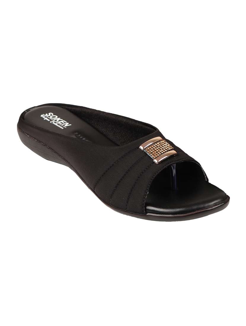 black slip on sandals - 16578603 - Zoom Image - 0
