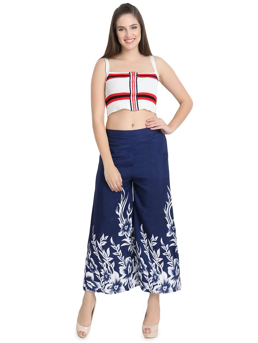 high rise pocket detail palazzo - 16578690 -  Standard Image - 3