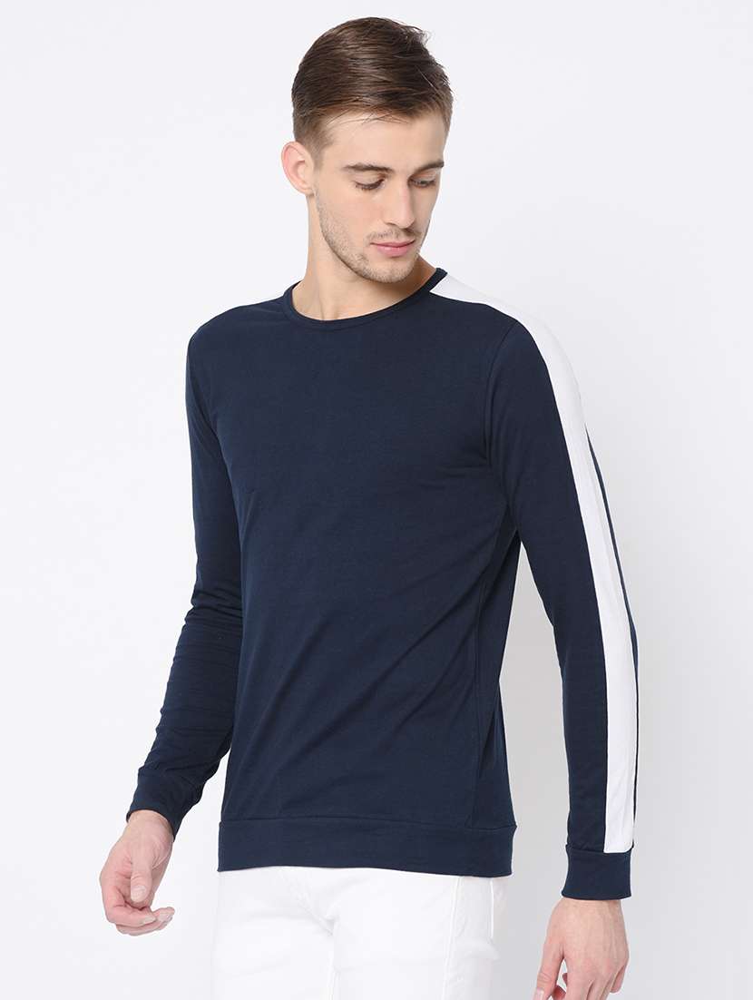 navy blue taped sweatshirt