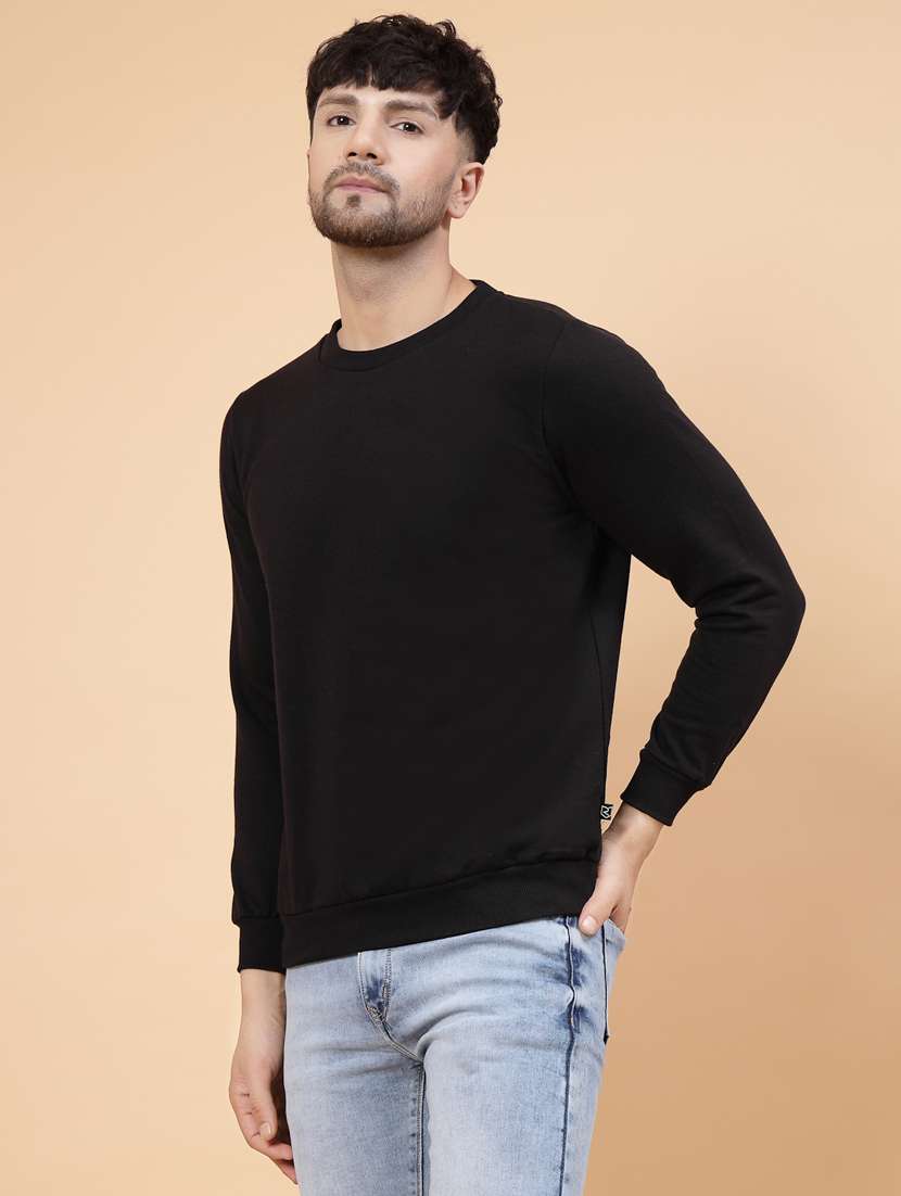 men round neck solid sweatshirt - 16579636 -  Standard Image - 3