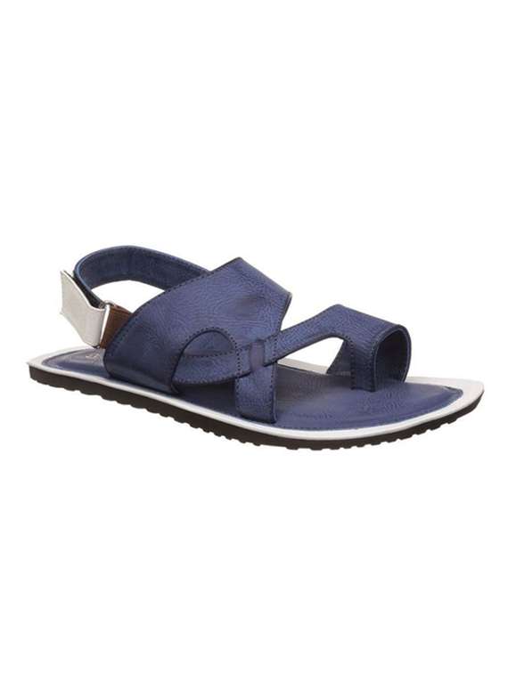 Buy online Blue Leather Back Strap Sandals from Sandals and