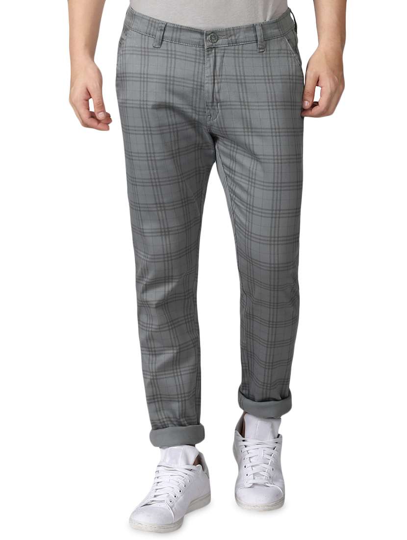 chequered chinos