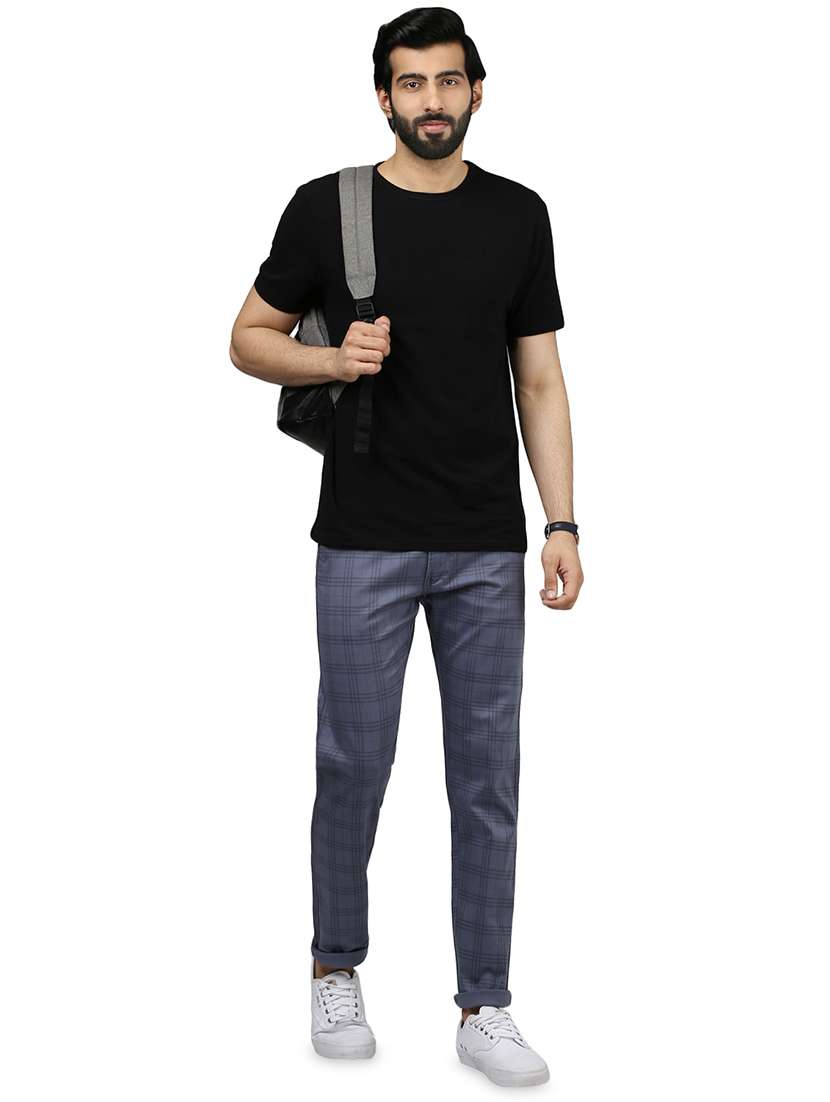 blue checkered chinos - 16584170 -  Standard Image - 3