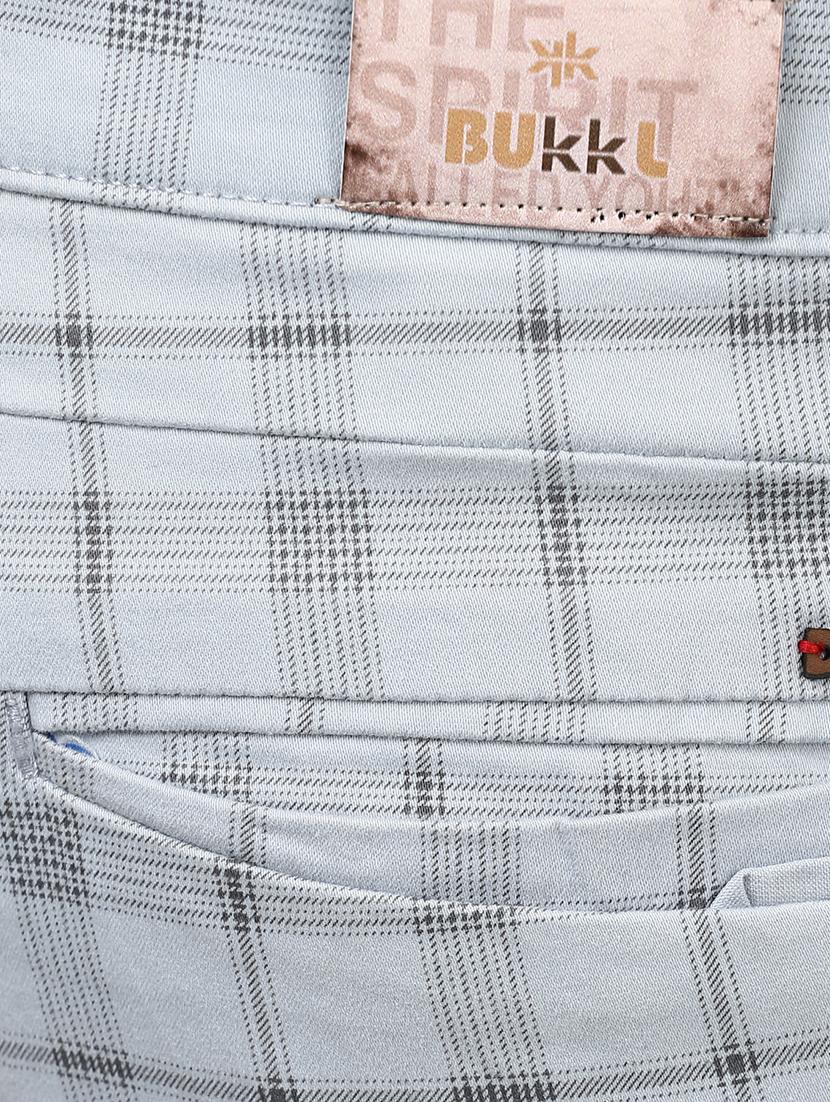 light blue checkered chinos - 16584178 - Standard Image - 5