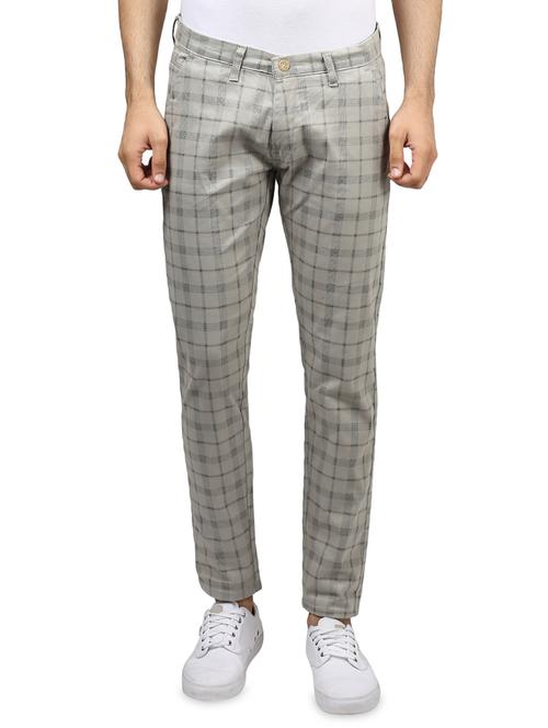 grey checkered chinos - 16584179 - Standard Image - 0
