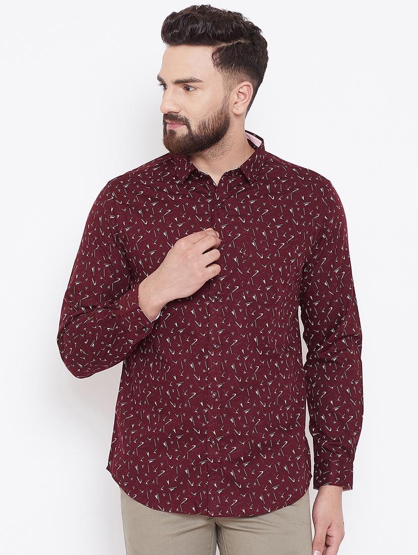 red printed casual shirt - 16584798 - Zoom Image - 0