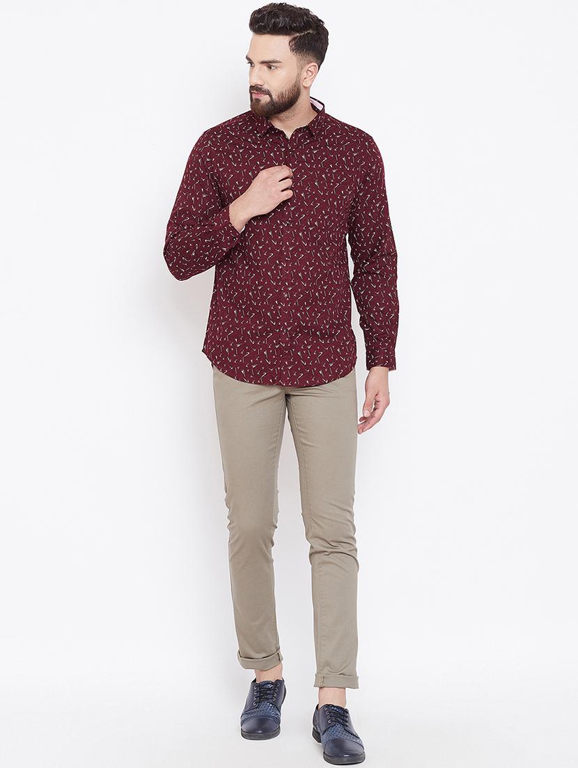 red printed casual shirt - 16584798 - Standard Image - 3