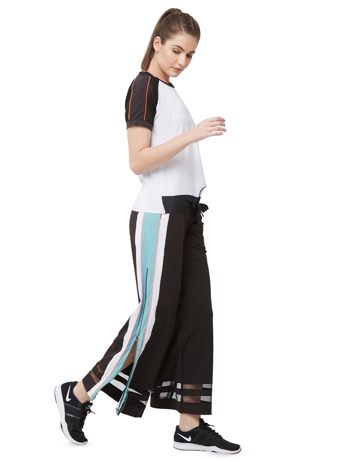color block wide leg trouser - 16585389 - Standard Image - 3