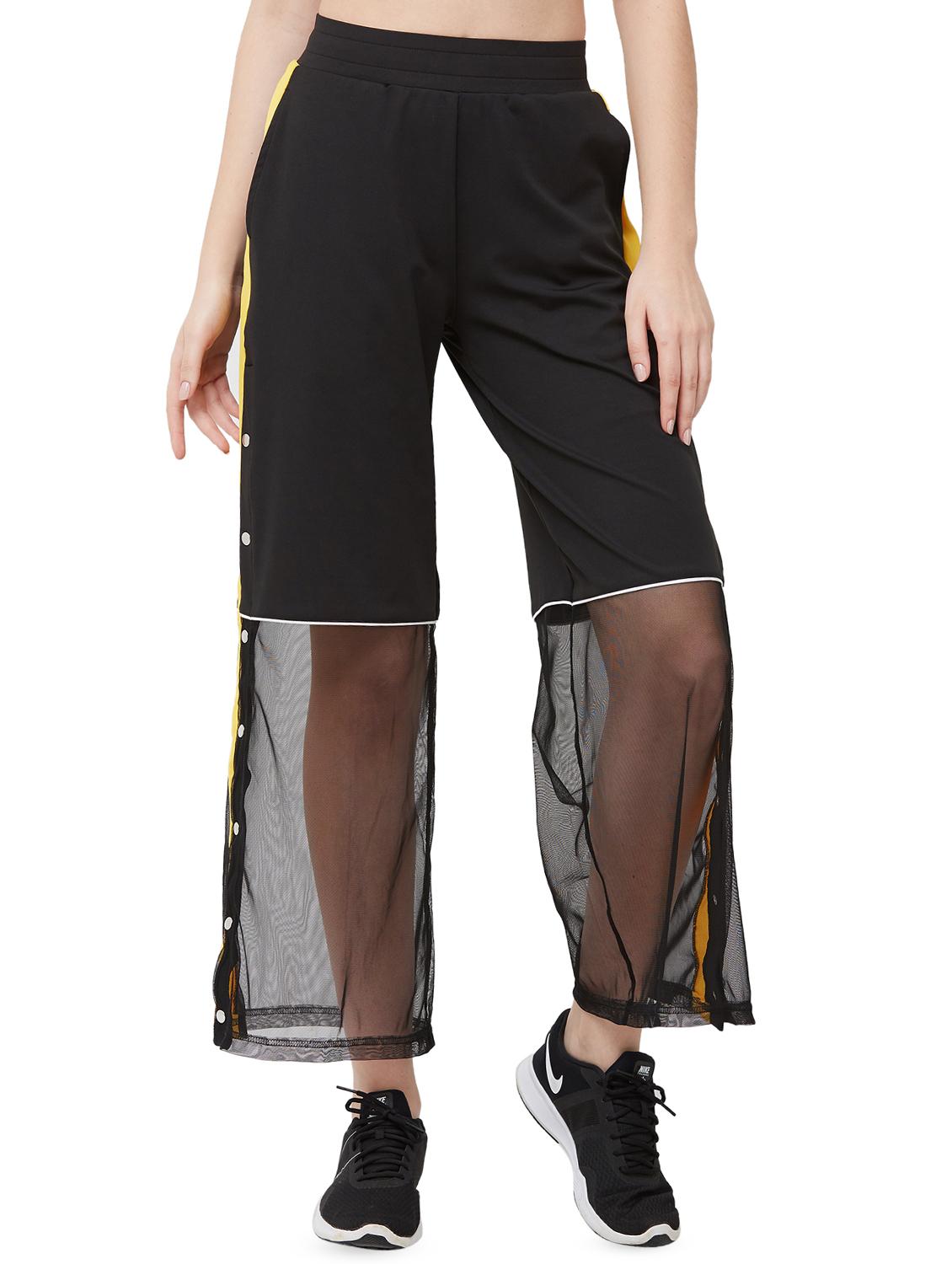 color block sheer panel trouser  - 16585393 -  Zoom Image - 0