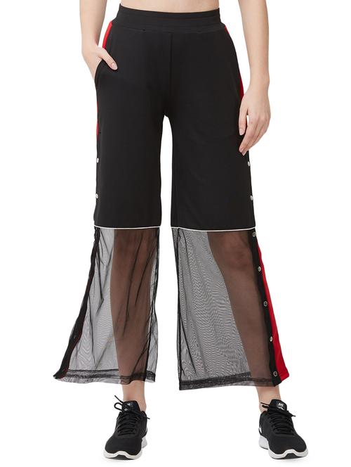 color block sheer panel trouser  - 16585395 -  Standard Image - 0